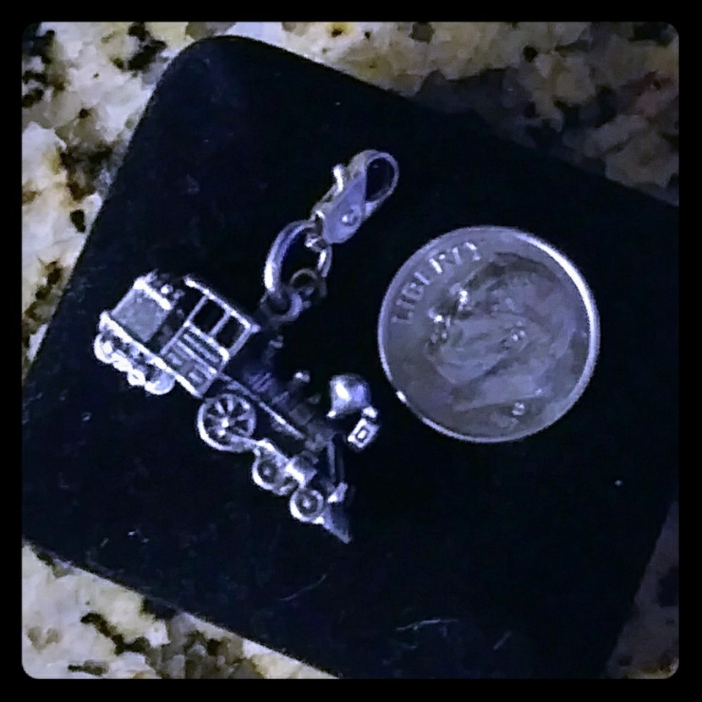 Sterling silver choo choo train charm
